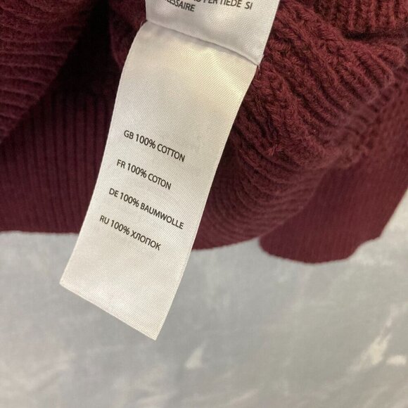 Oak Hill Heavy Chunky Knit Henley Sweater Men's 2XLT 2XL Tall Maroon Red Buttons - Picture 11 of 16